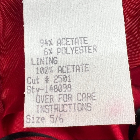 Be Smart Red Strapless Tulle Lined Swing Dress Size 5/6 Women’s - Picture 6 of 6